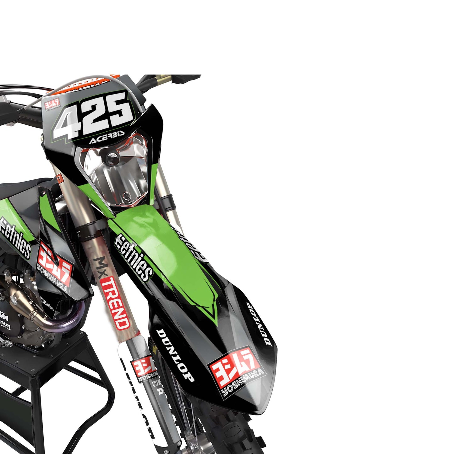 KTM Vivid graphics kit - Green - front headlight