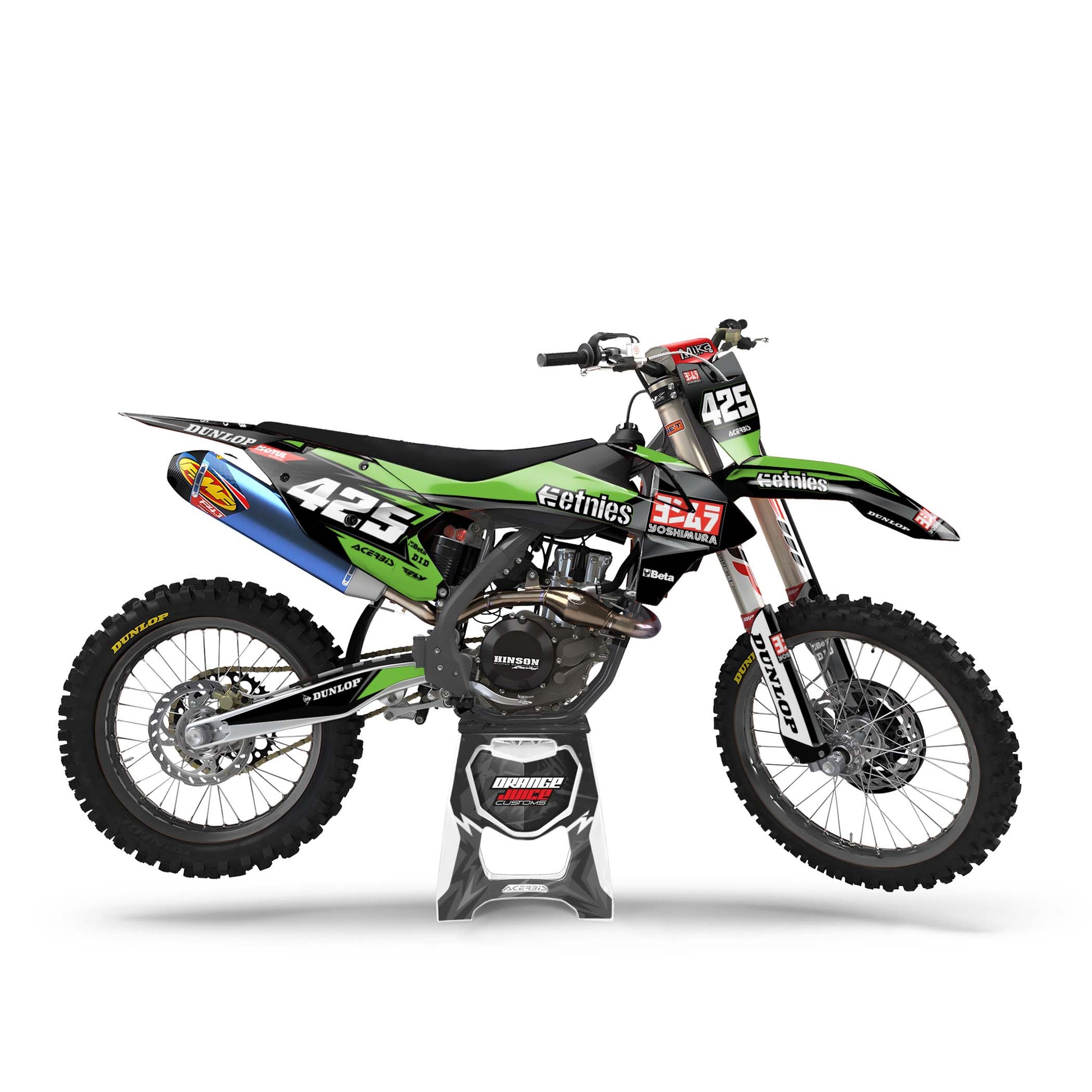 KTM Vivid graphics kit - Green - side MX