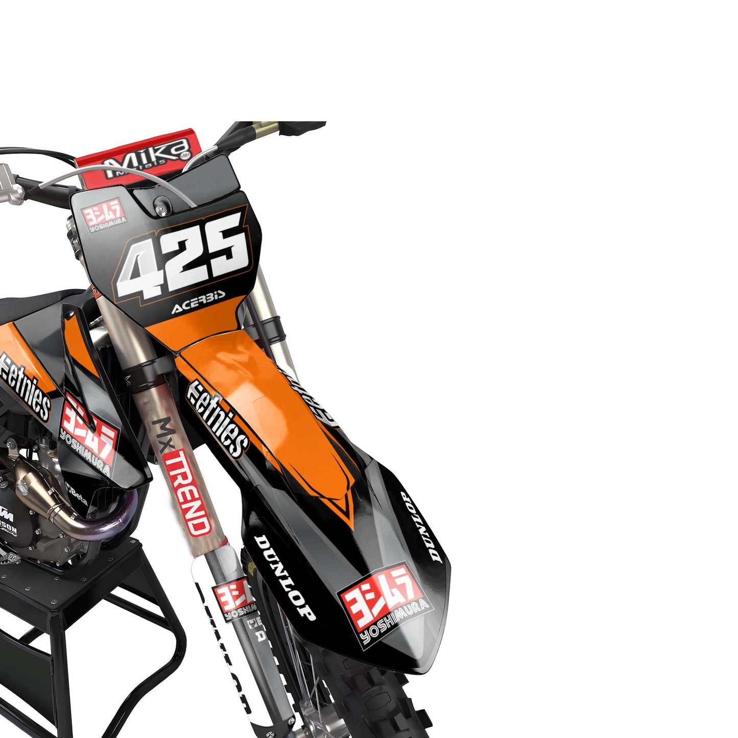 KTM Vivid graphics kit - Orange - front MX