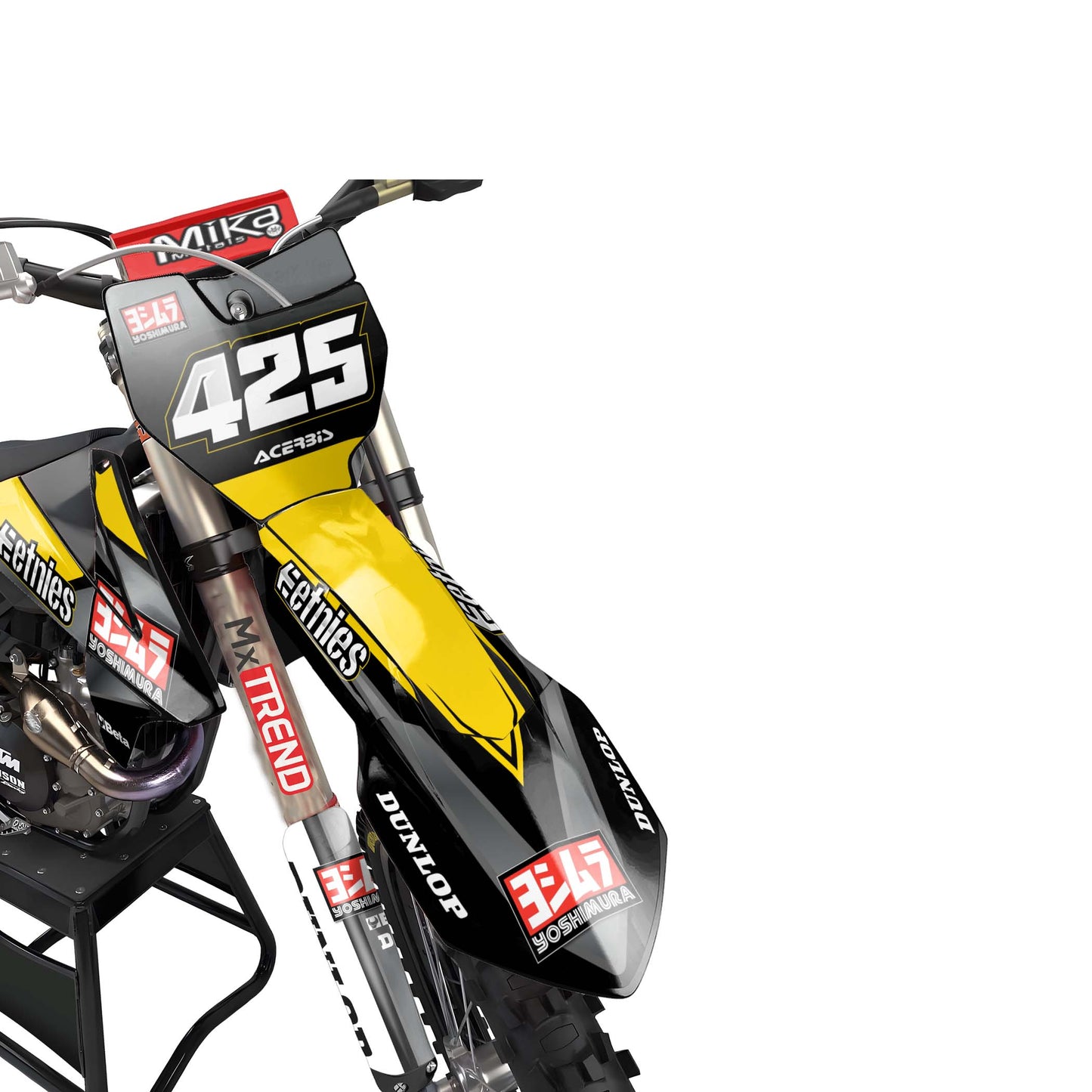 KTM Vivid graphics kit - Yellow - front MX