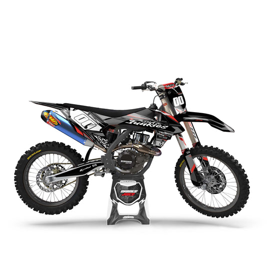 KTM Zector graphics kit - Grey Red - side MX