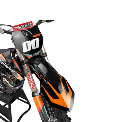 KTM Zector graphics kit - Orange - front MX
