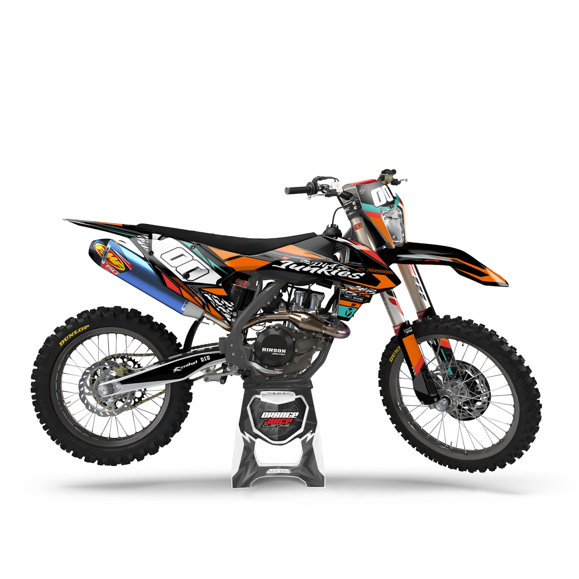 KTM Zector graphics kit - Orange - side headlight