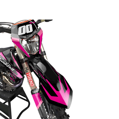 KTM Zector graphics kit - Pink - front headlight