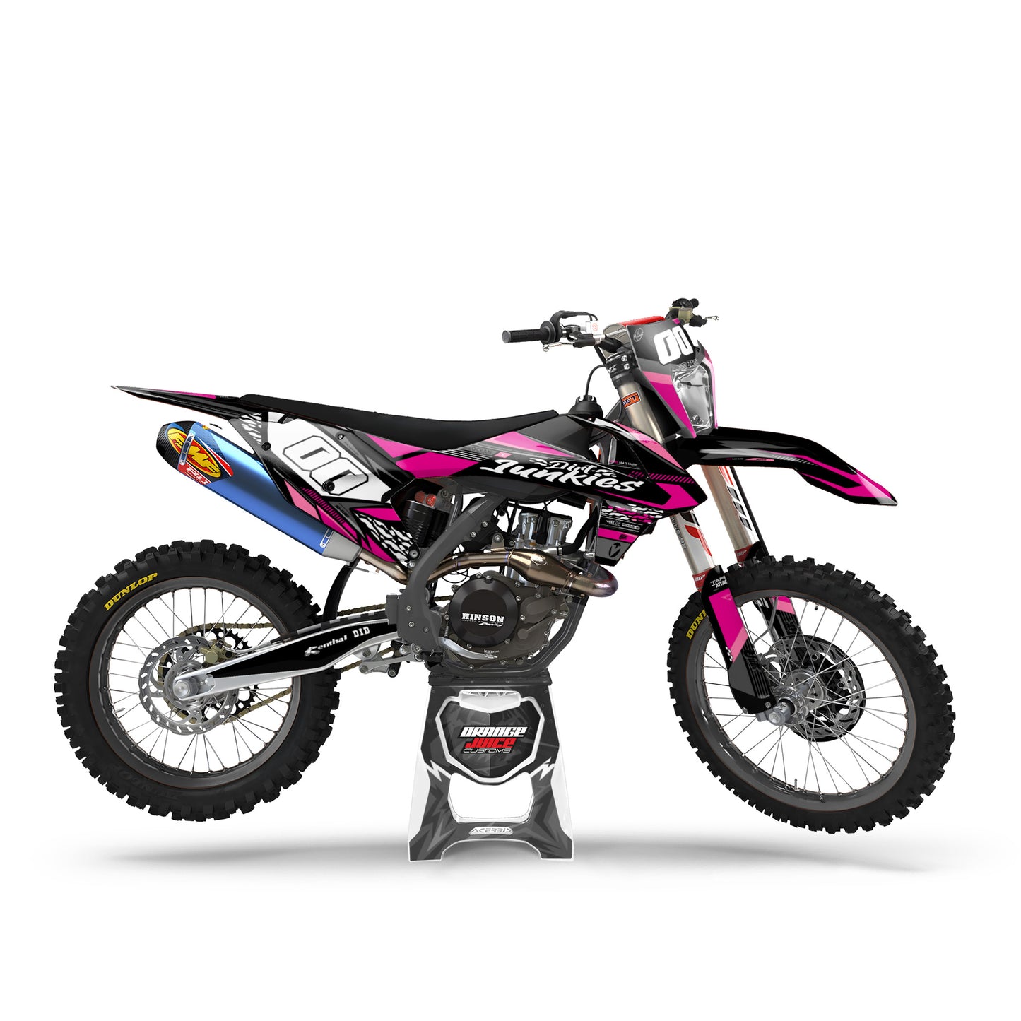 KTM Zector graphics kit - Pink - side headlight