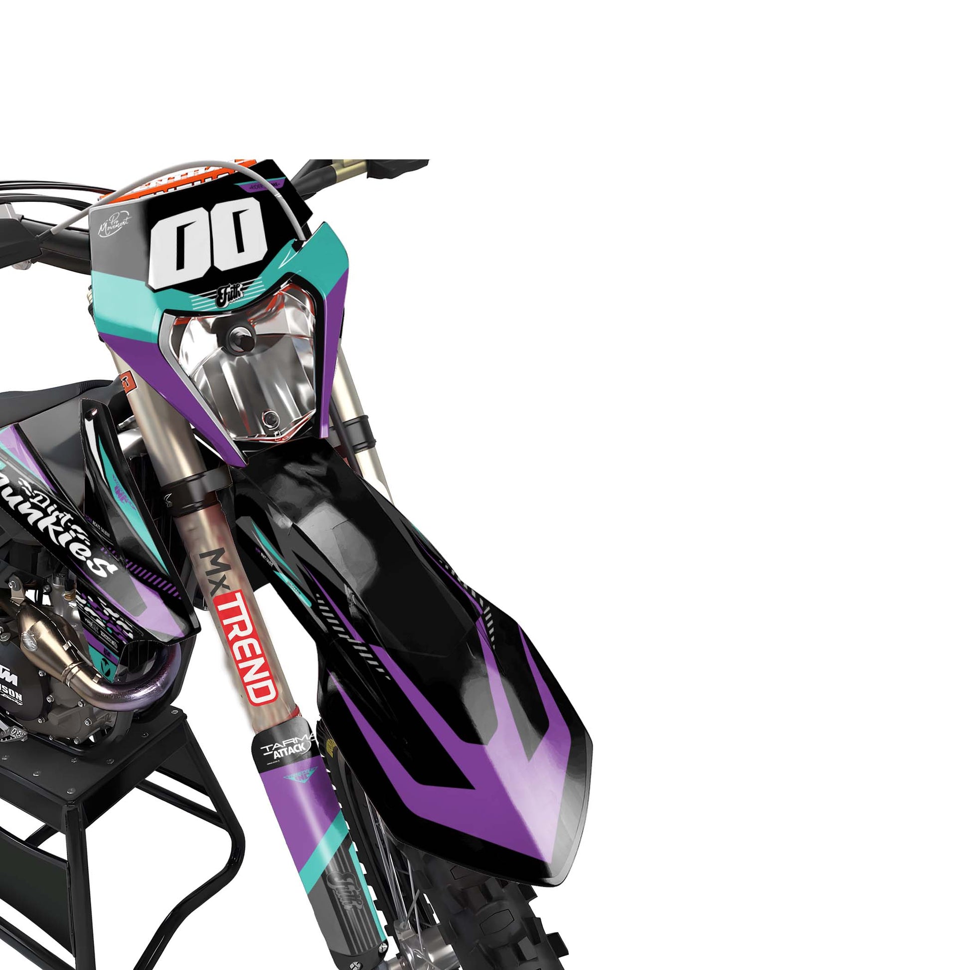 KTM Zector graphics kit - Purple - front headlight