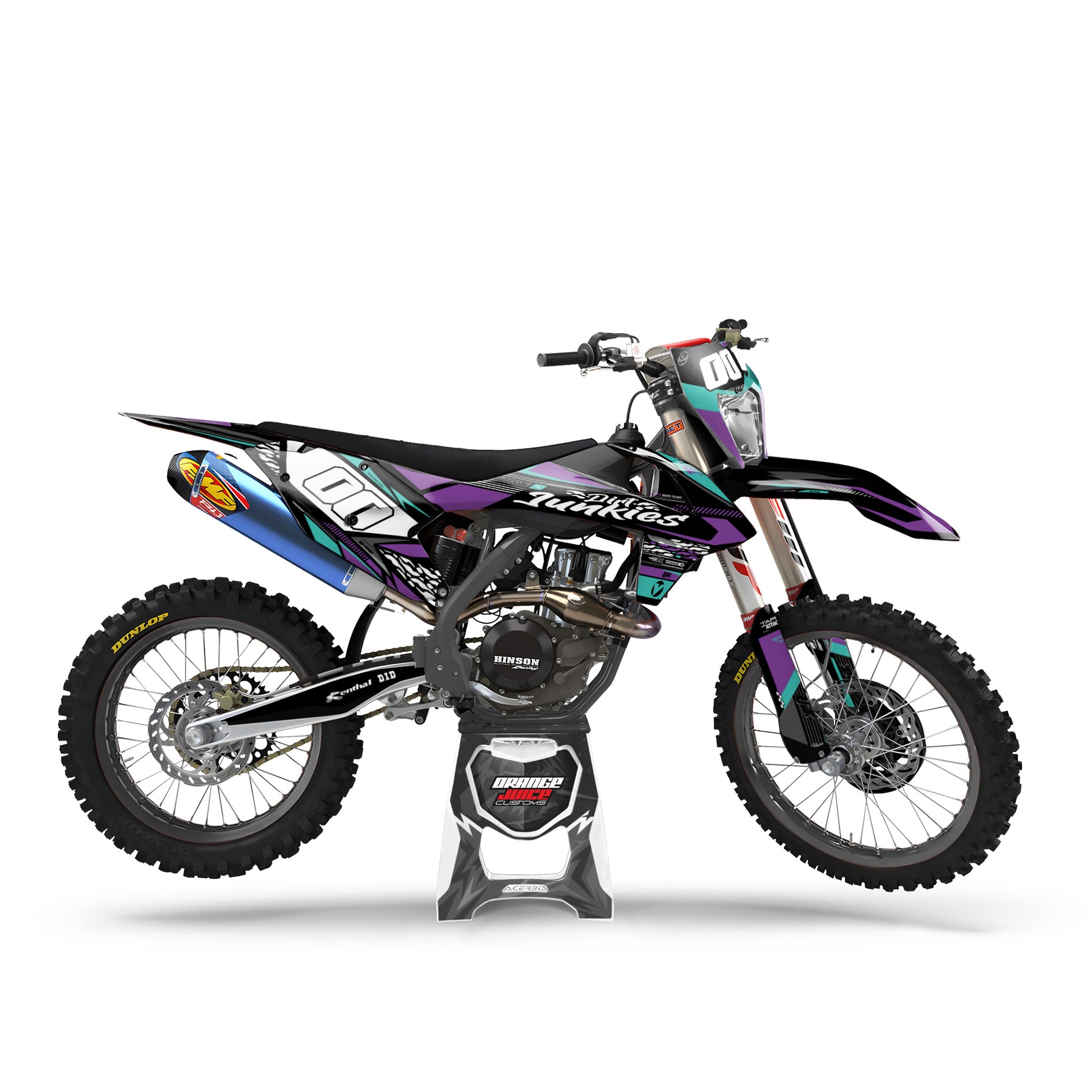 KTM Zector graphics kit - Purple - side headlight
