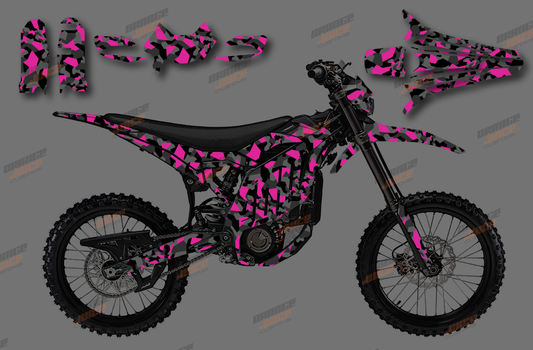 Sur Ron Ultra Bee - Camo Graphics kit (Pink)