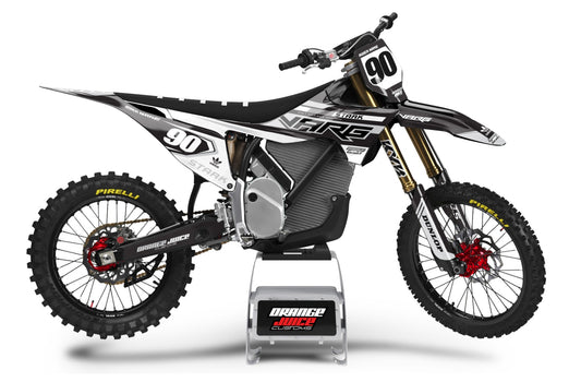 Stark Varg Shadowline black, white and silver graphics kit