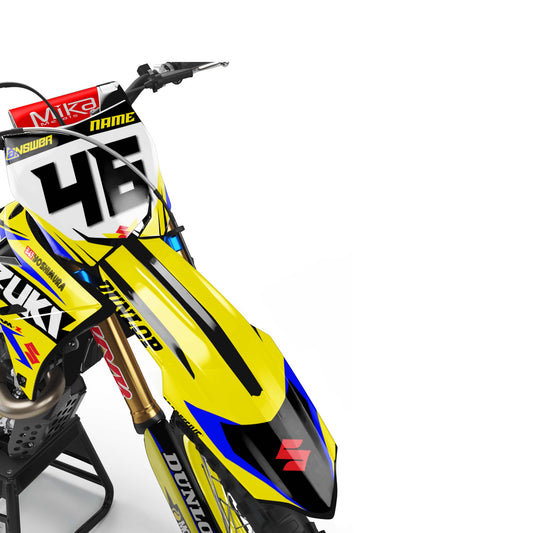 Suzuki Baddie graphics kit - Yellow - front