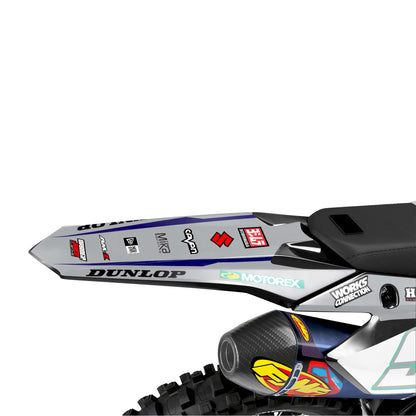 Suzuki Burnt graphics kit - Grey - rear