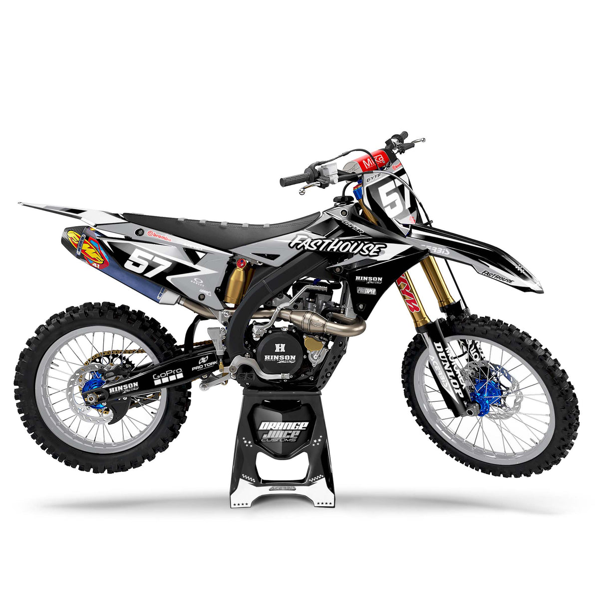 Suzuki Chicase graphics kit - Gray - side