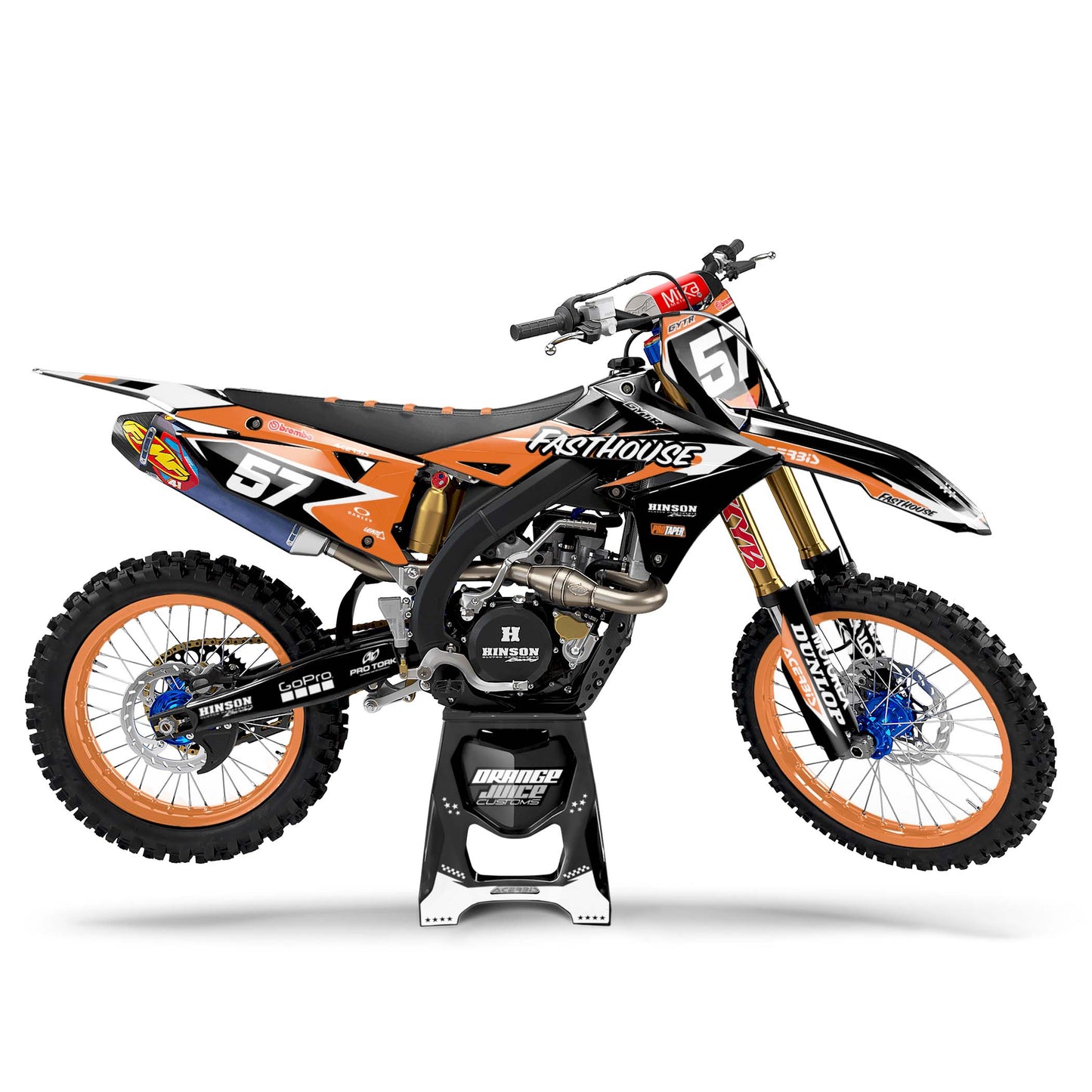 Suzuki Chicase graphics kit - Orange - side
