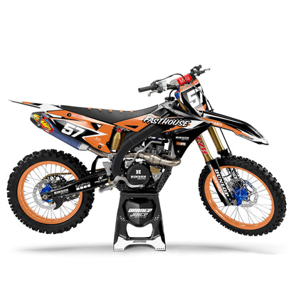Suzuki Chicase graphics kit - Orange - side