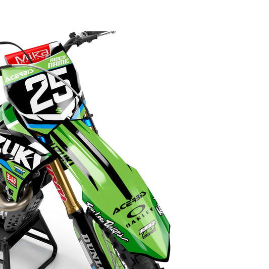 Suzuki Infinity graphics kit - Green - front