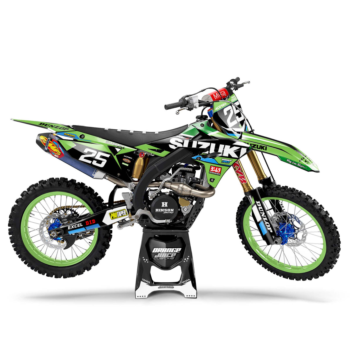 Suzuki Infinity graphics kit - Green - side