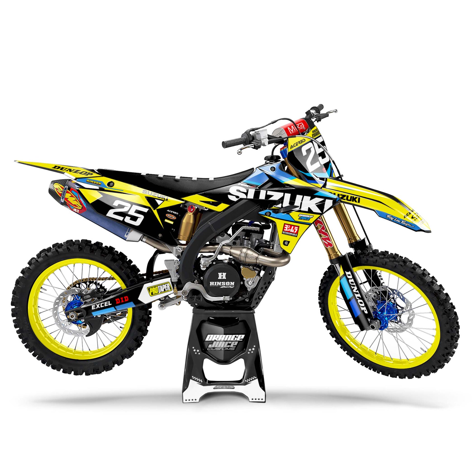 Suzuki Infinity graphics kit - Yellow - side