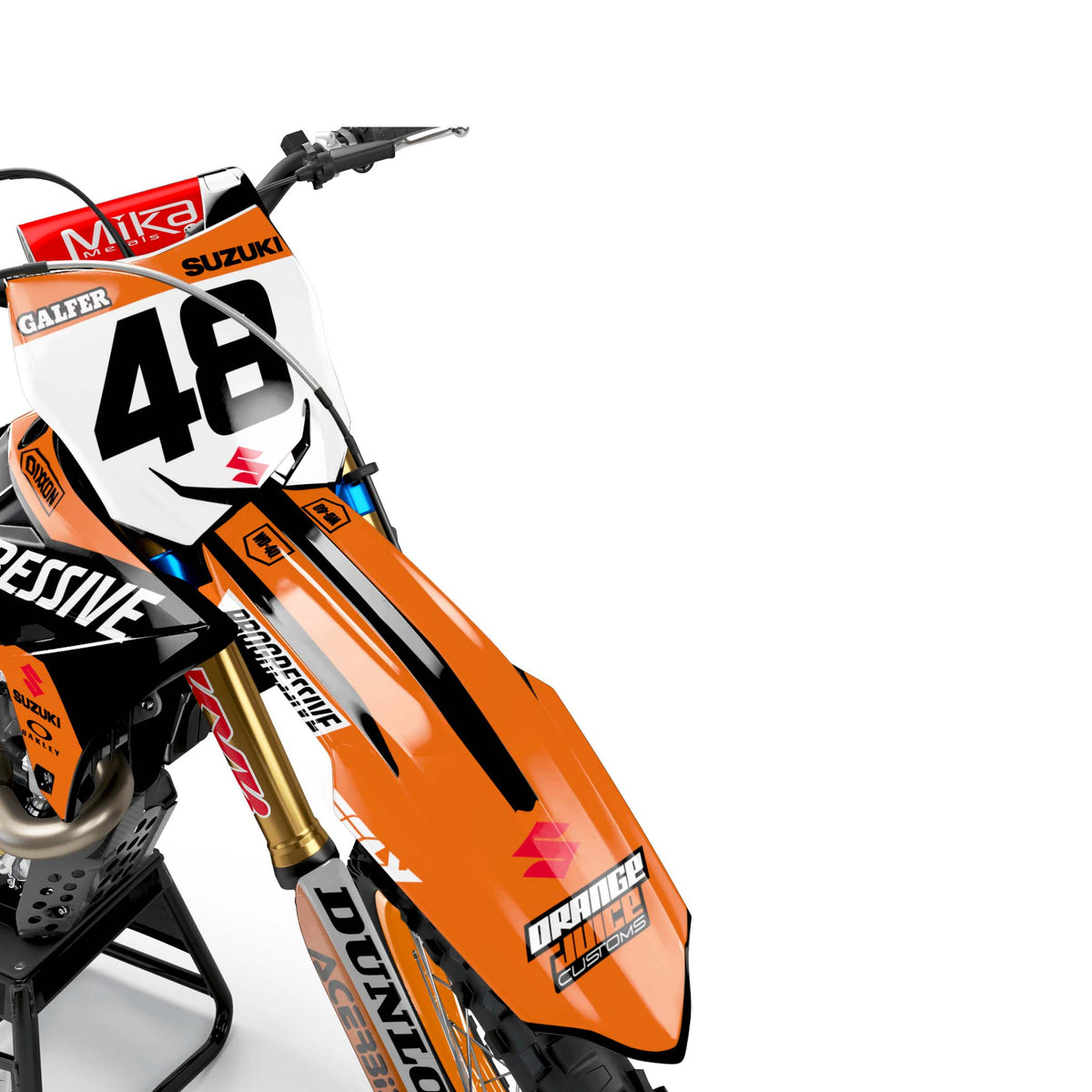 Suzuki Menace graphics kit - Orange - front