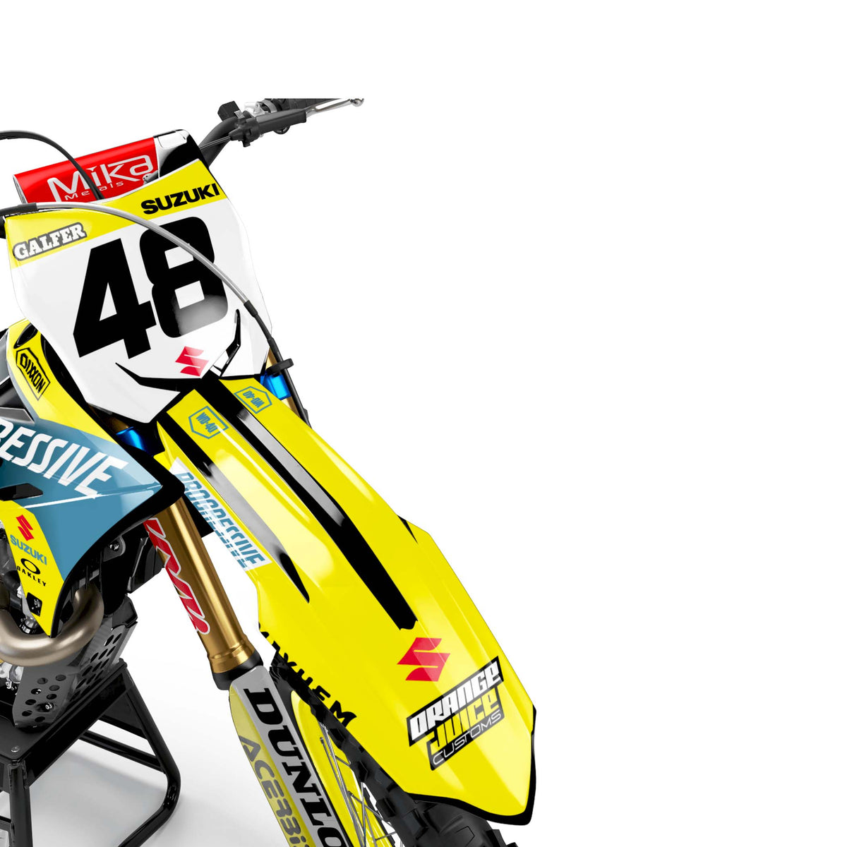 Suzuki Menace graphics kit - Yellow - front