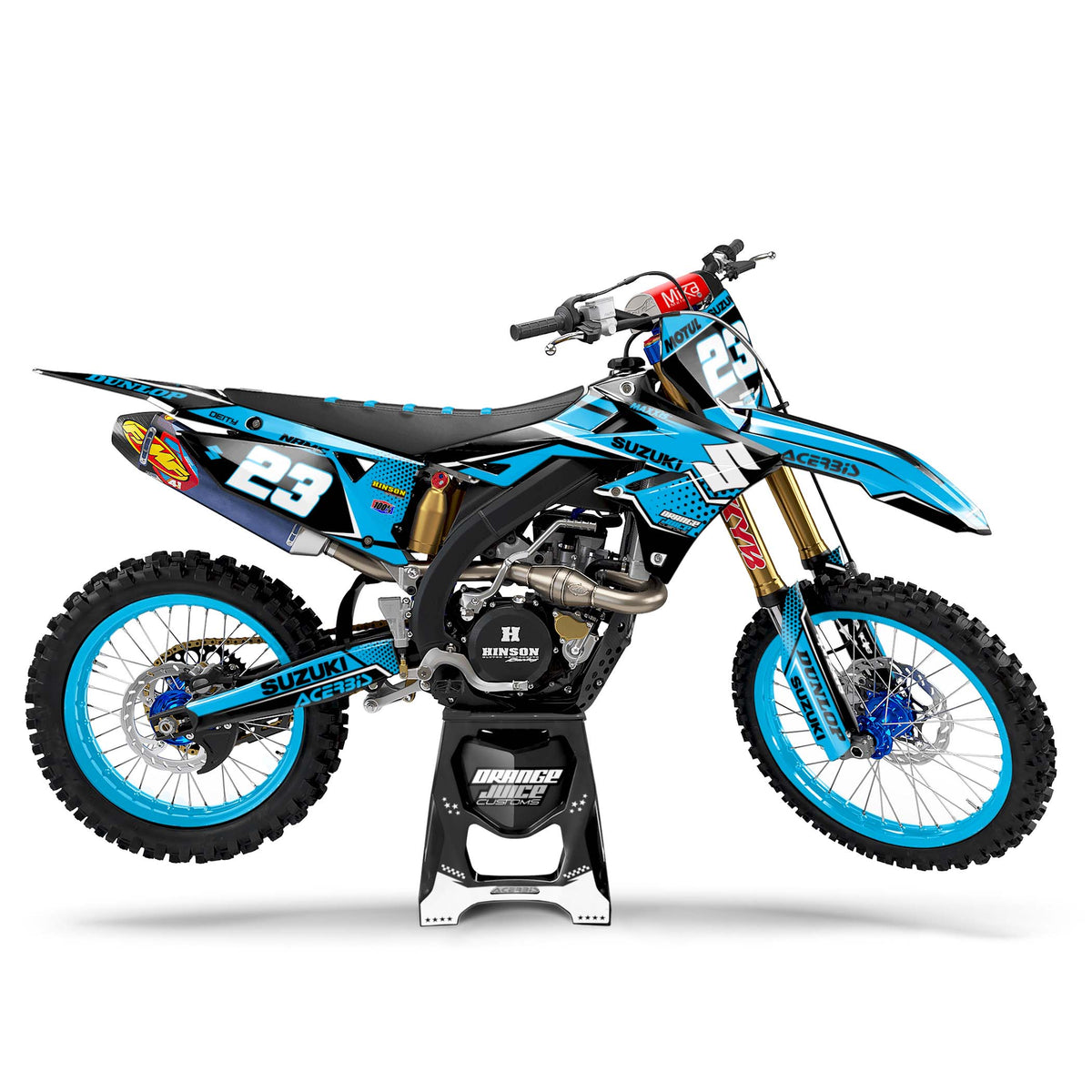 Suzuki Walrus graphics kit - Blue - side