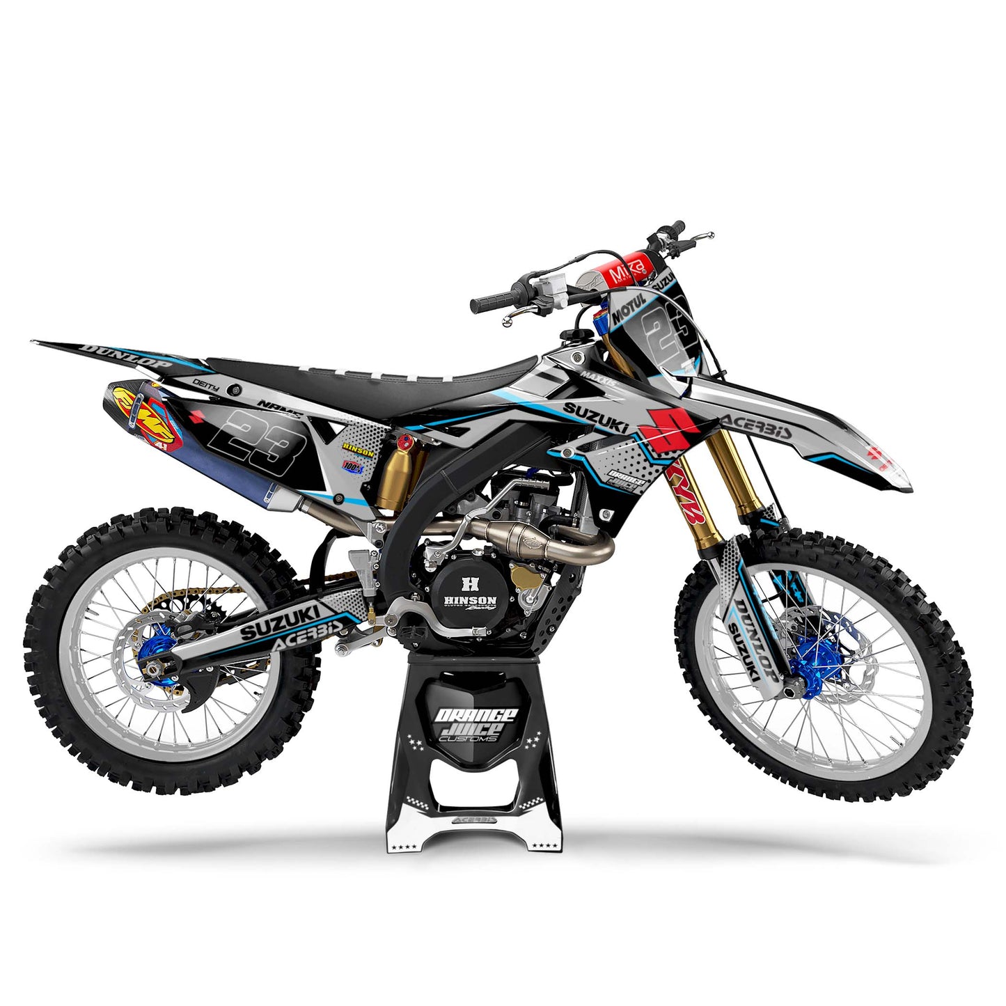 Suzuki Walrus graphics kit - Grey - side