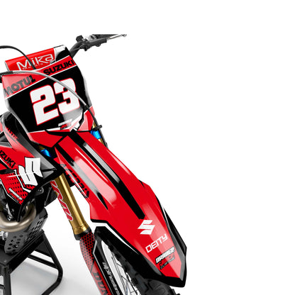 Suzuki Walrus graphics kit - Red - front