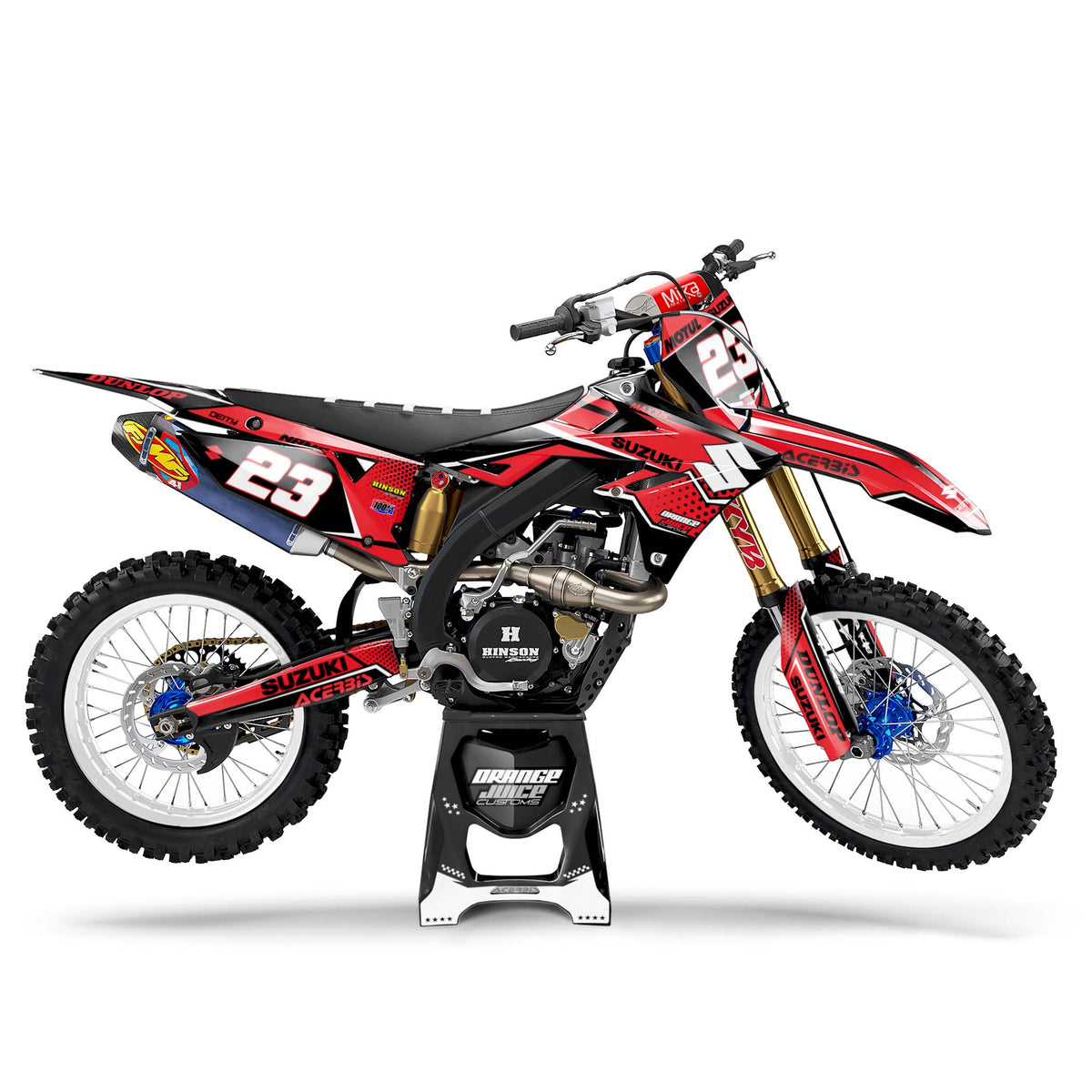 Suzuki Walrus graphics kit - Red - side