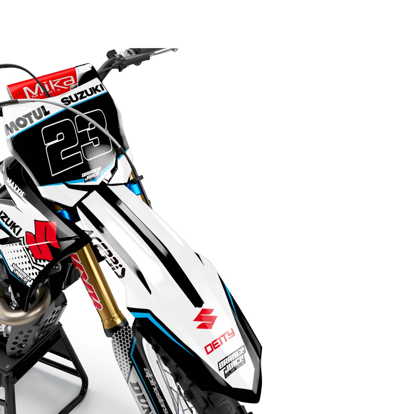 Suzuki Walrus graphics kit - White - front