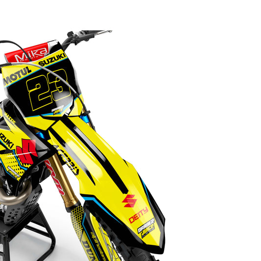 Suzuki Walrus graphics kit - Yellow - front