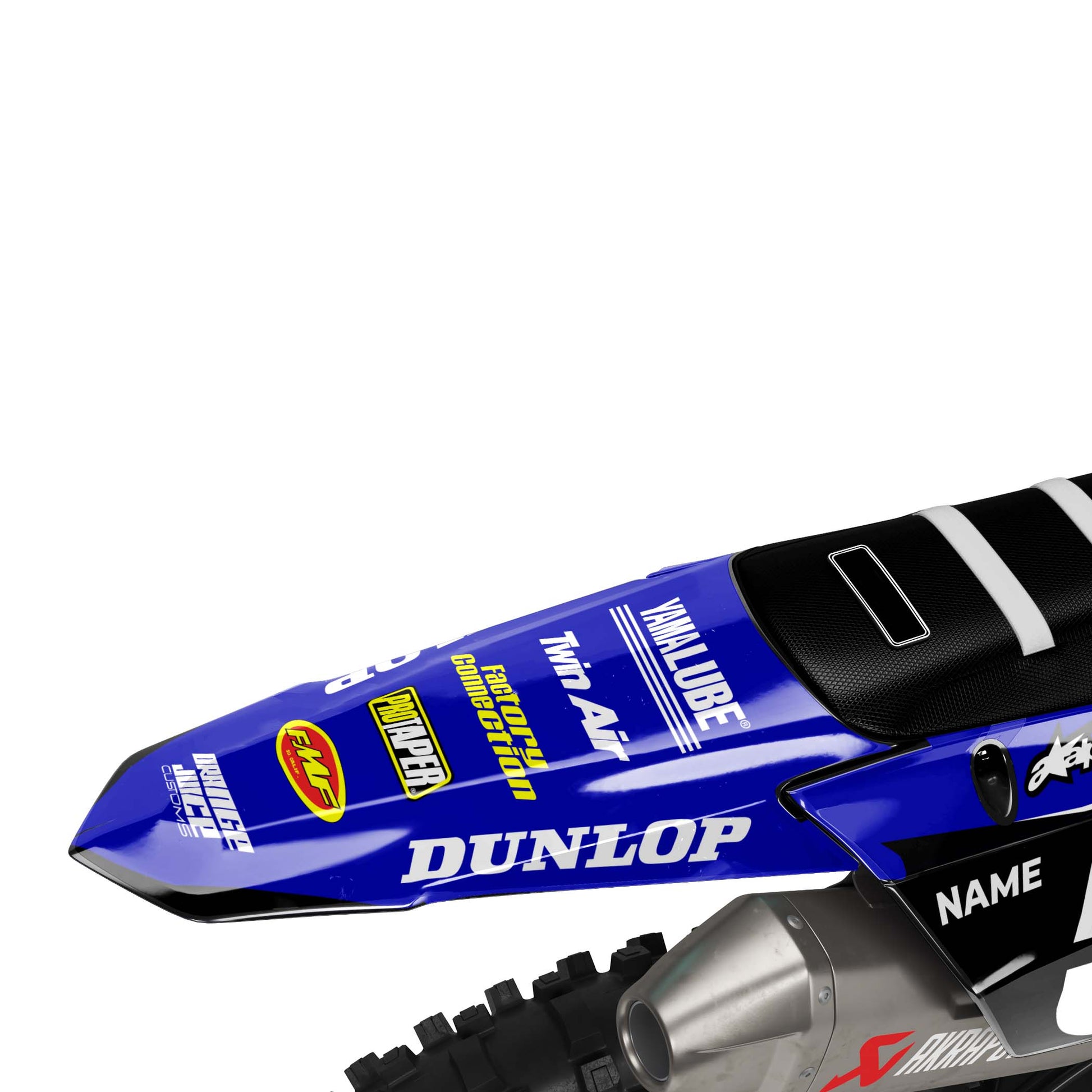 Yamaha Aquatic graphics kit - Blue - rear