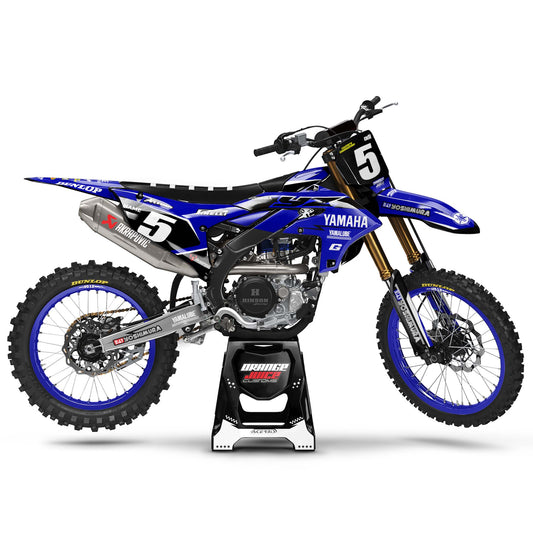 Yamaha Aquatic graphics kit - Blue - side