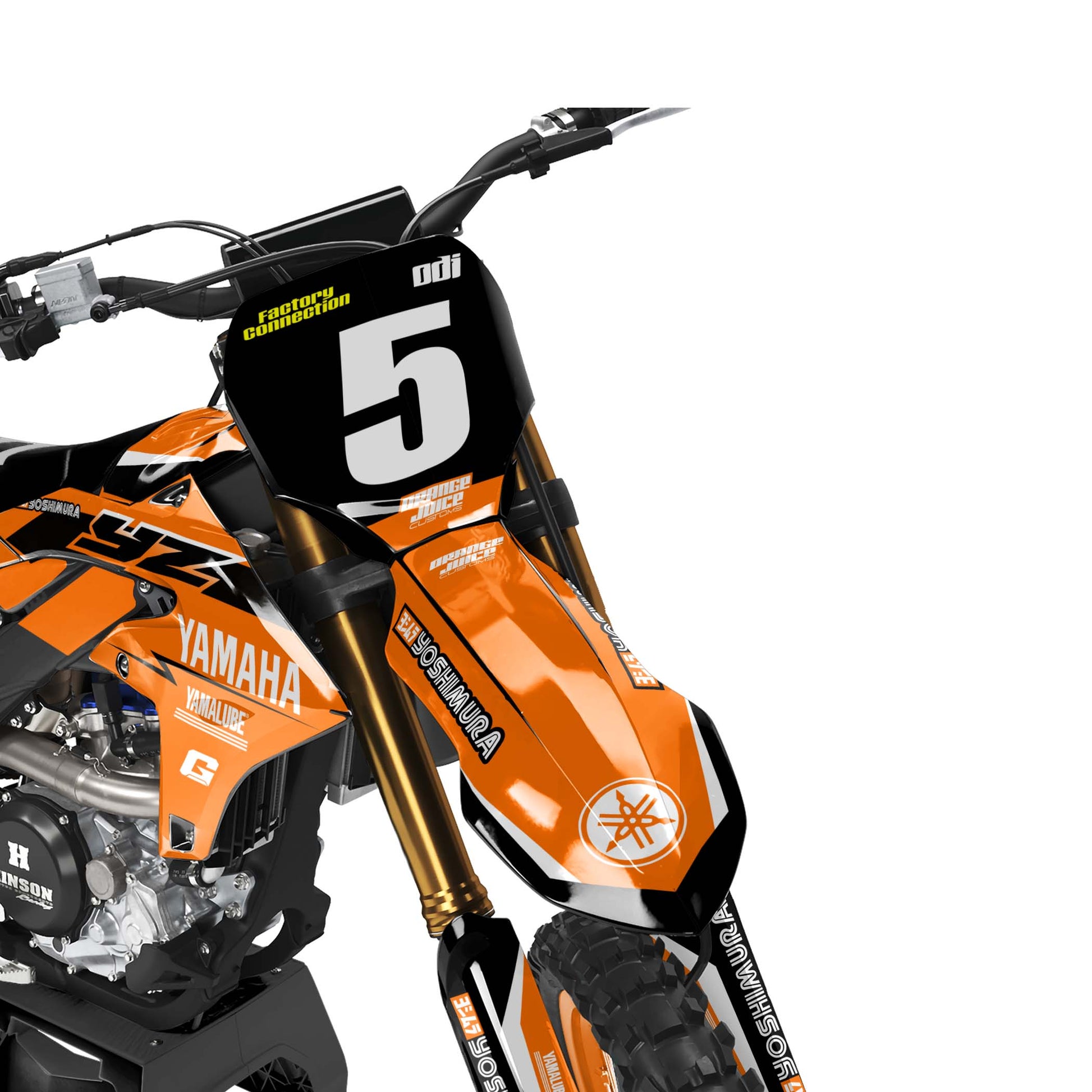 Yamaha Aquatic graphics kit - Orange - front