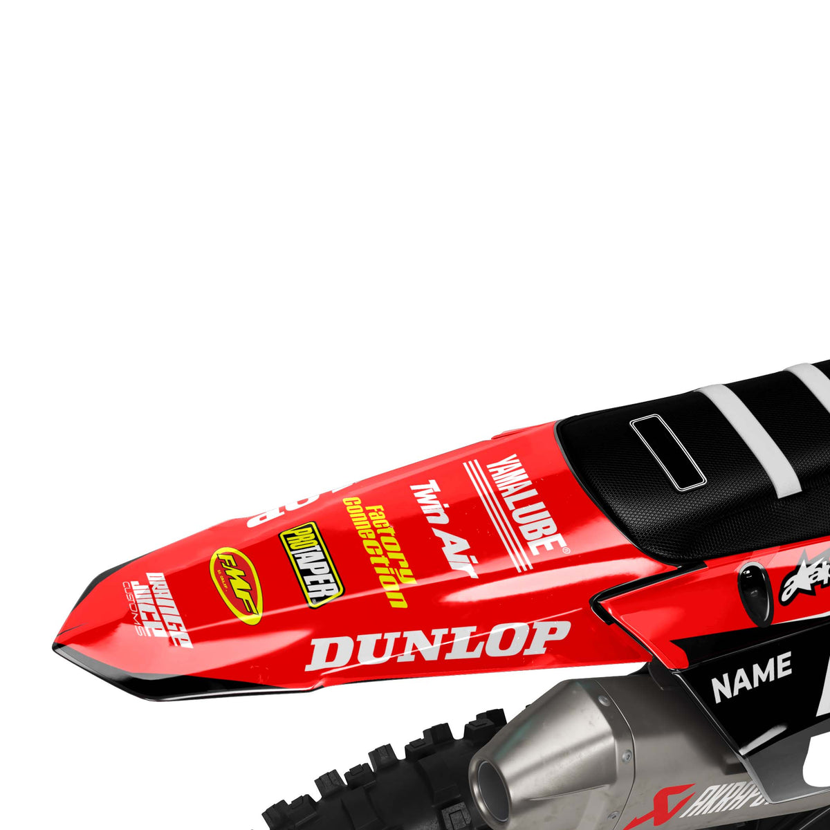 Yamaha Aquatic graphics kit - Red - rear
