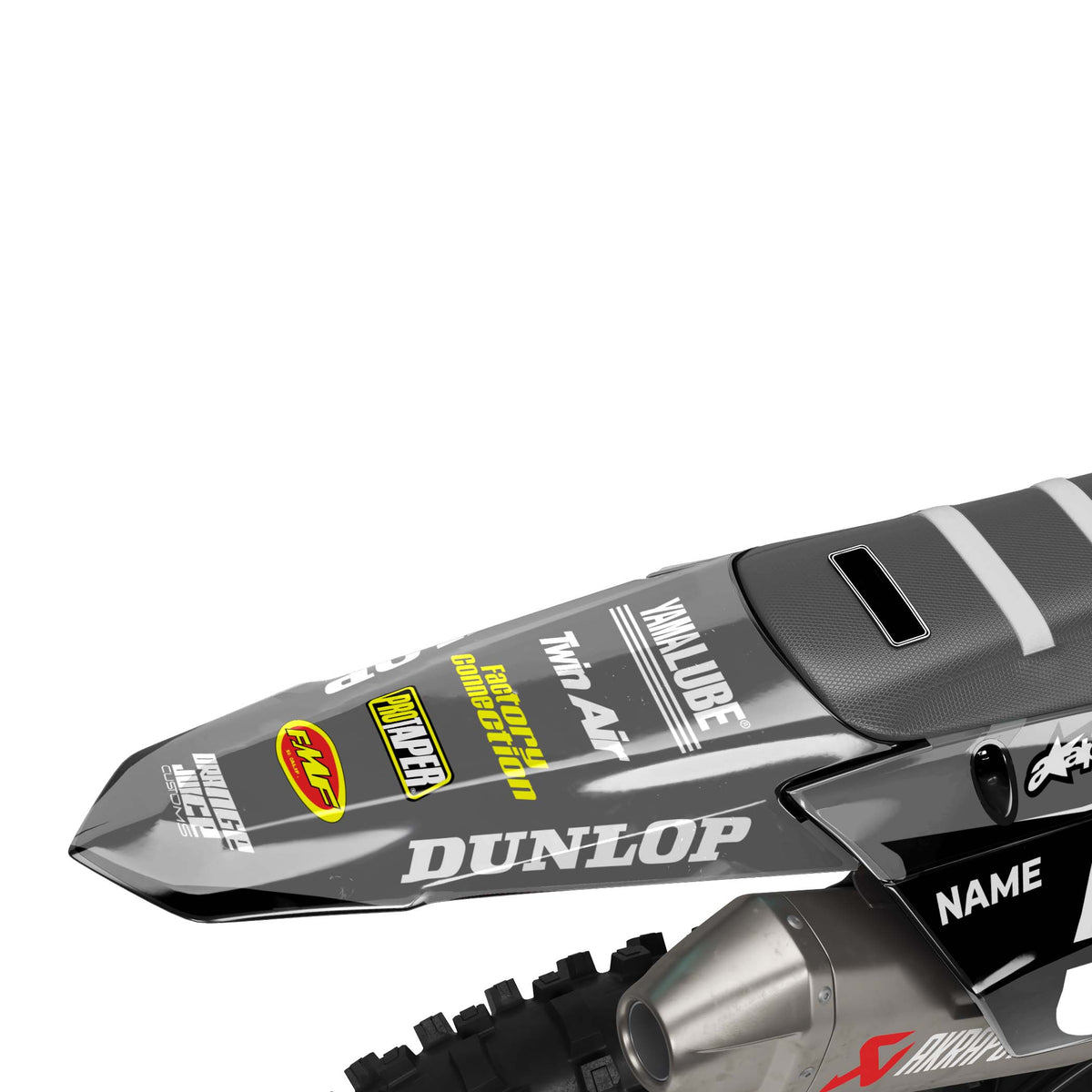 Yamaha Aquatic graphics kit - Smoke - rear