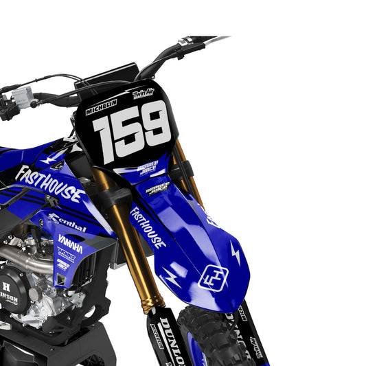 Yamaha Bolt graphics kit - Blue - front