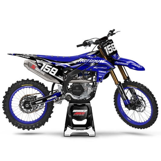 Yamaha Bolt graphics kit - Blue - side