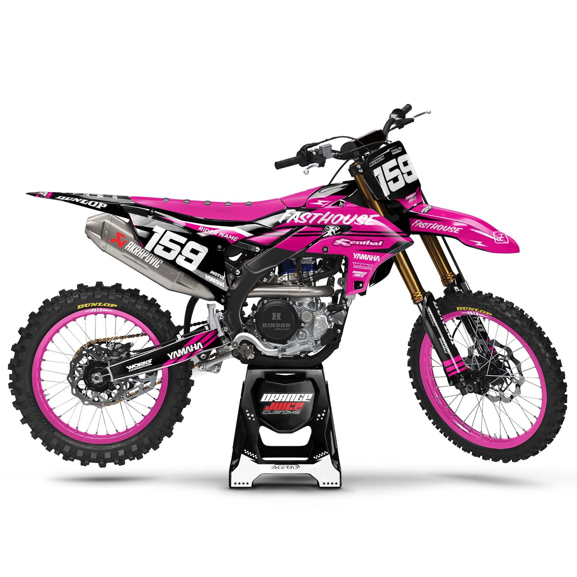 Yamaha Bolt graphics kit - Pink - side