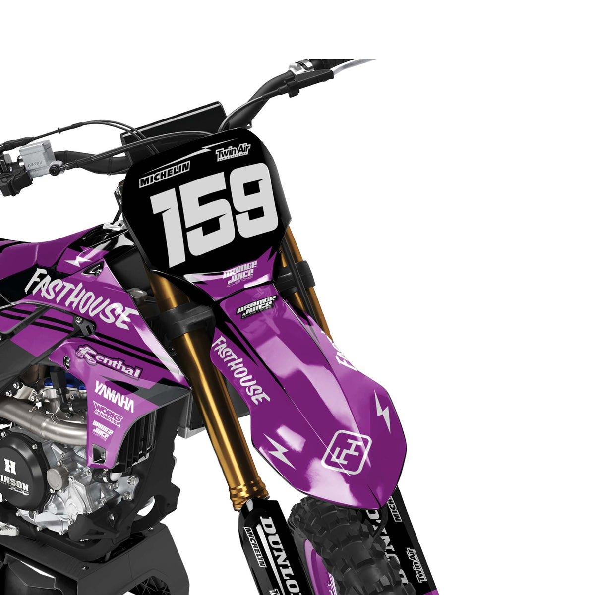 Yamaha Bolt graphics kit - Purple - front