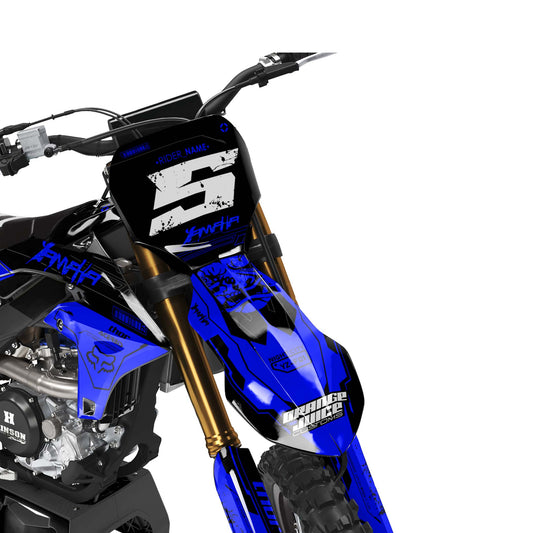 Yamaha Cracker graphics kit - Blue - front