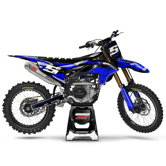Yamaha Cracker graphics kit - Blue - side