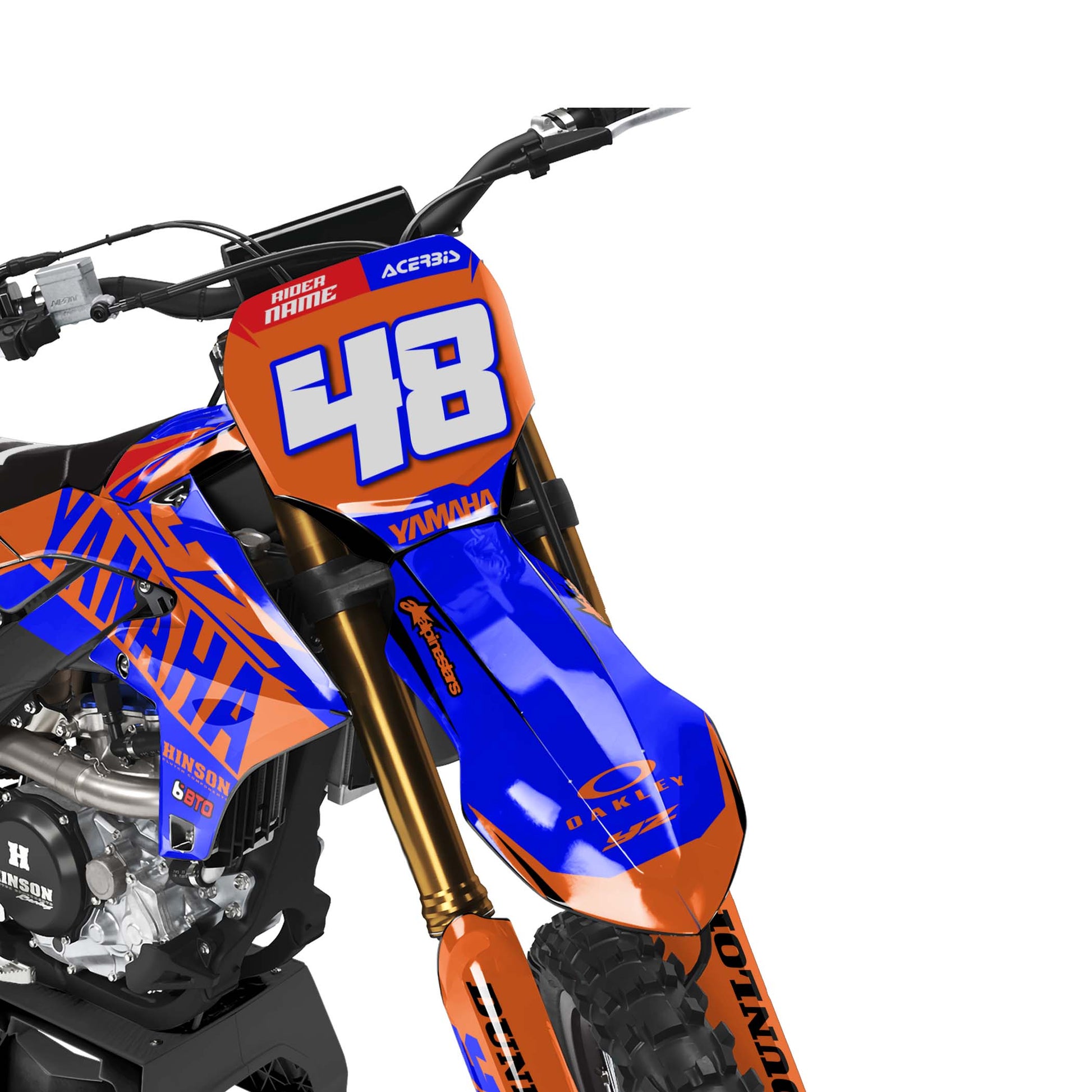 Yamaha Elite graphics kit - Orange - front