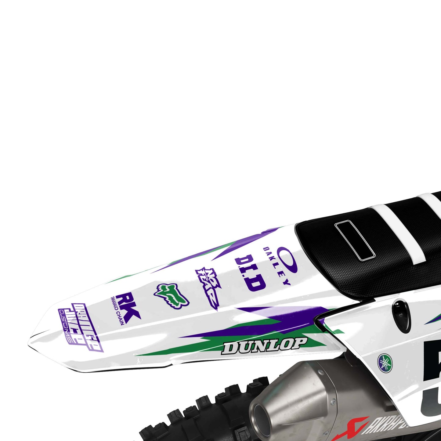 Yamaha Swift graphics kit - Green - rear