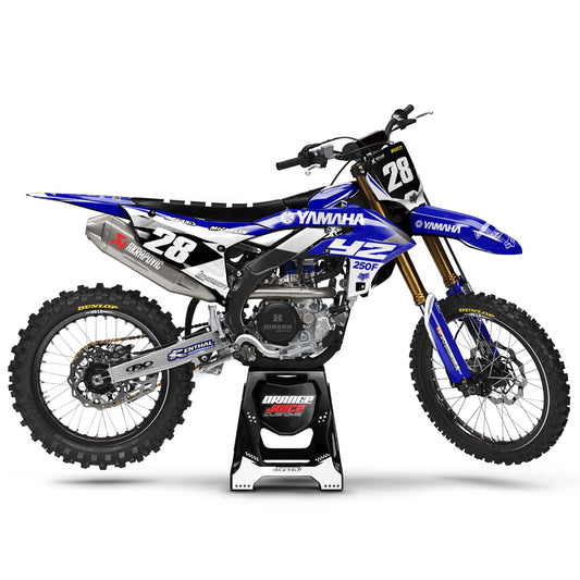 Yamaha Szechuan graphics kit - Blue White - side