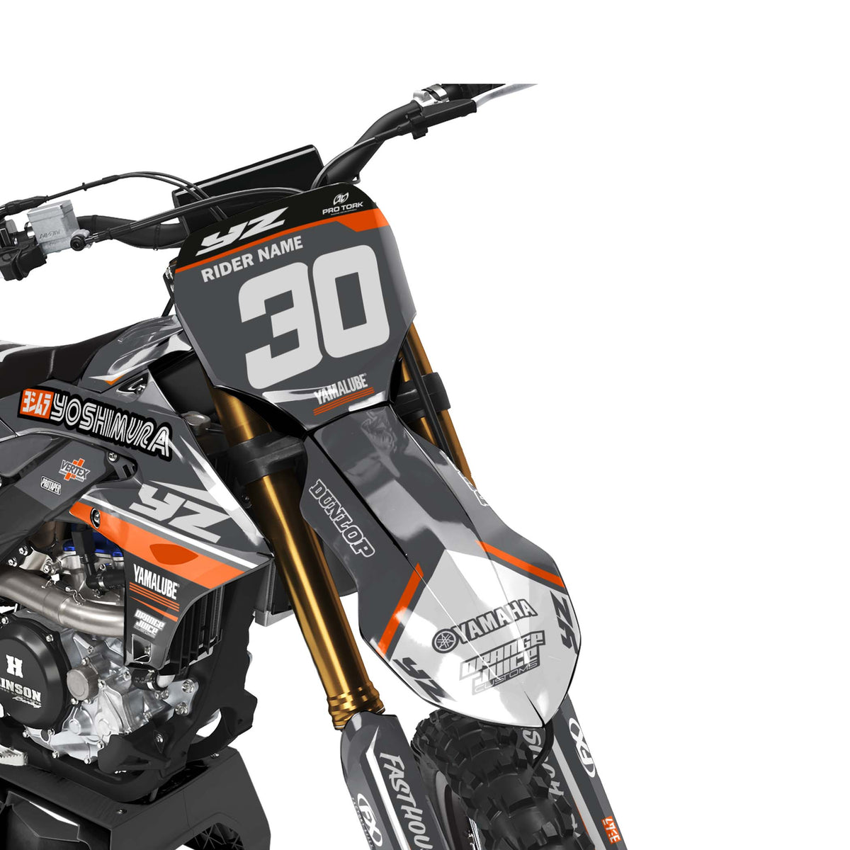 Yamaha Vital graphics kit - Grey - front