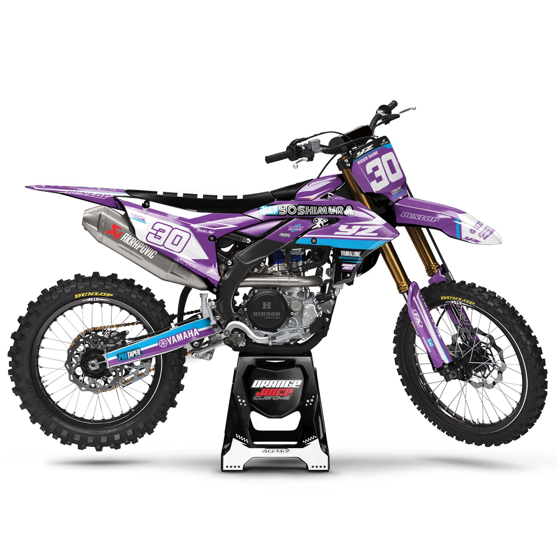 Yamaha Vital graphics kit - Purple - side